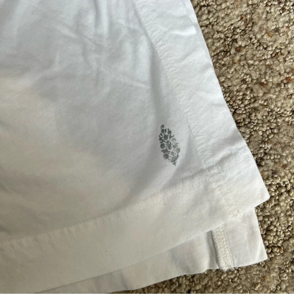 Free People White Relaxed Short Sleeve Tee